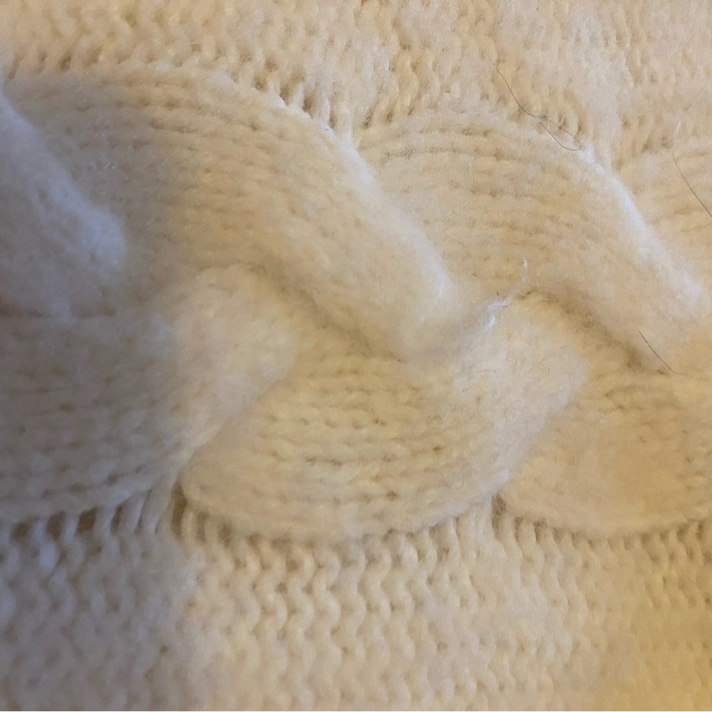 Madewell Cream Cable Knit Turtleneck Sweater - Picture 6 of 6